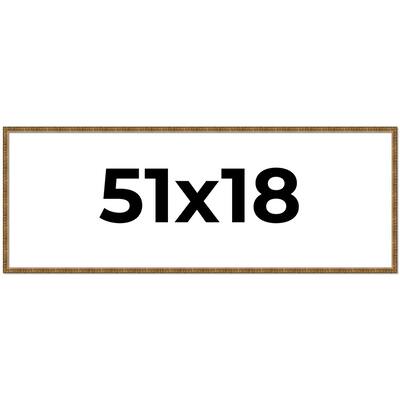 51x18 Frame Gold Solid Wood Picture Frame - Complete Modern Photo