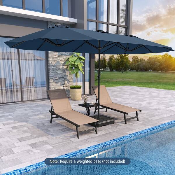 11 ft solar led offset patio umbrella 10' Solar Cantilever Umbrella - LED Lights & UV Protection