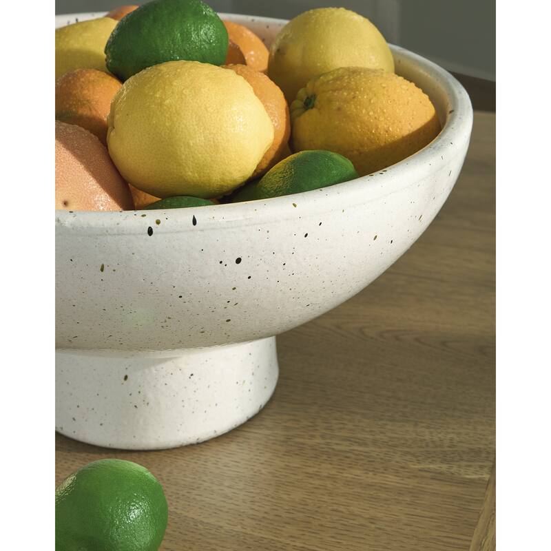 Signature Design by Ashley Dallinworth White/Black Bowl - 15" W x 15" D x 7" H