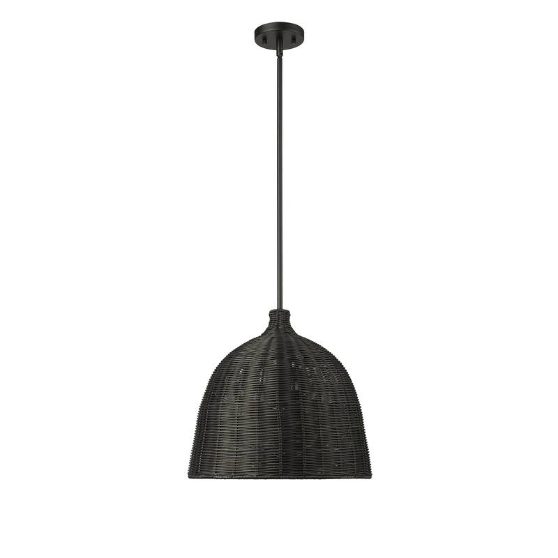 Millennium Lighting Elise 1 Light Pendant Fixture - 15 Inch - 15 Inch - Matte Black
