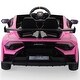 preview thumbnail 5 of 7, Licensed Lamborghini 24V Multifunction Battery Powered Sports Car, Pink