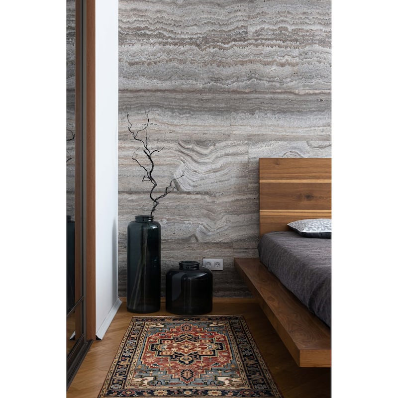 ECARPETGALLERY Hand-knotted Jules Serapi Red Wool Rug - 4'11 x 8'0