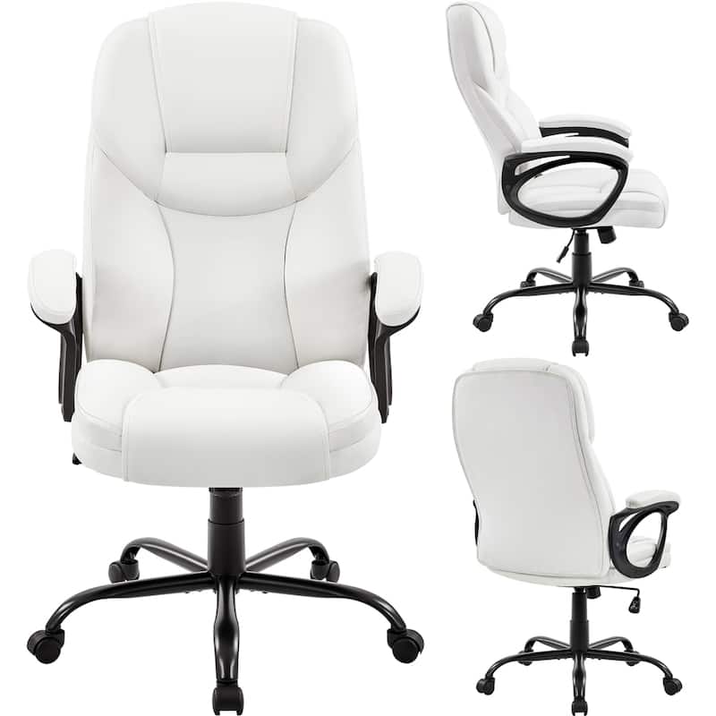 Yaheetech Faux Leather Executive Office Chair Big and Tall Computer Desk Chair - N/A