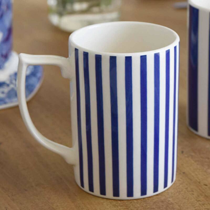 Spode Set of 4 Steccato Stripe Mugs - 12 oz