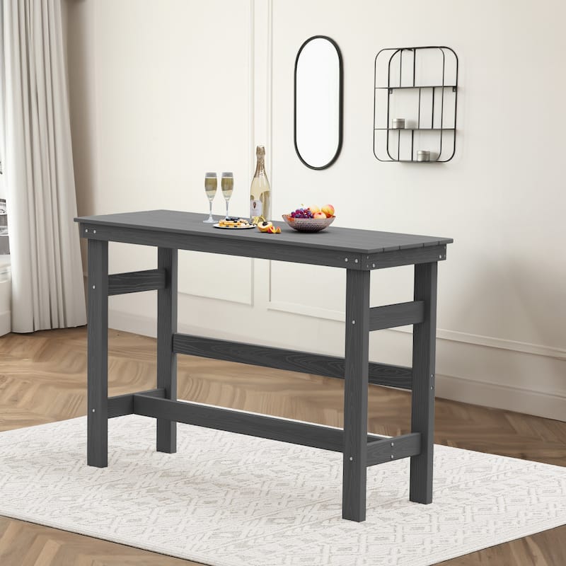 40-inch Outdoor Patio HDPE Pub Bar Table, Balcony Table
