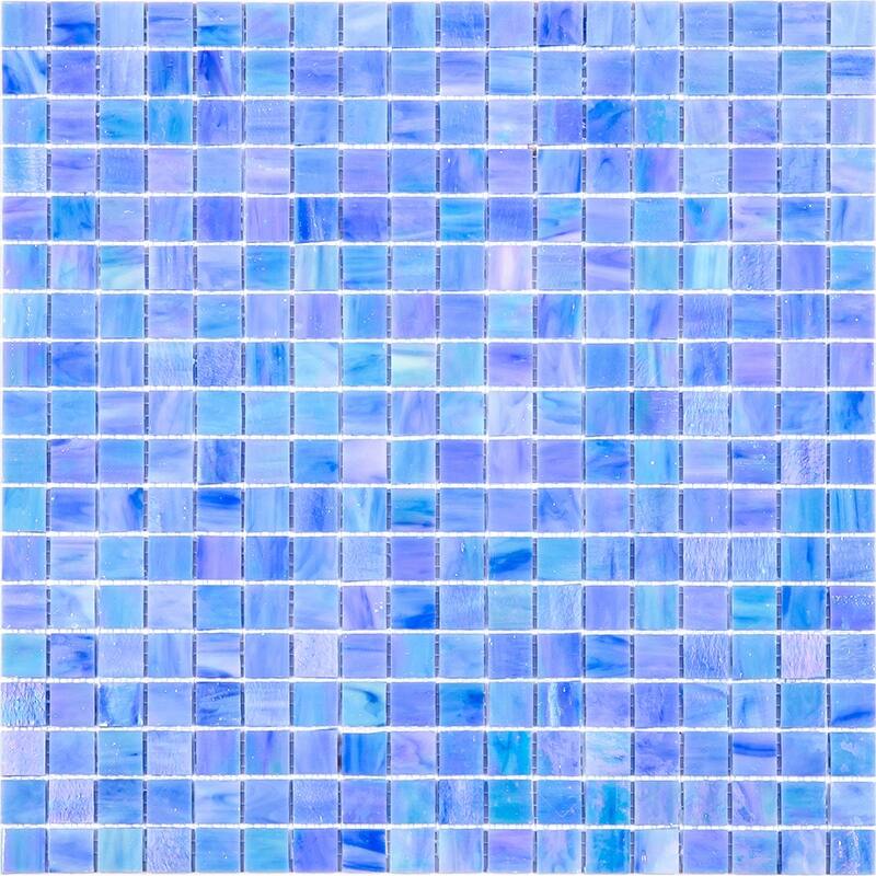 Apollo tile 12" x 12" Skosh Glossy Rainbow Blue Glass Tile (18.69 sq ft/case) - 20 Pack