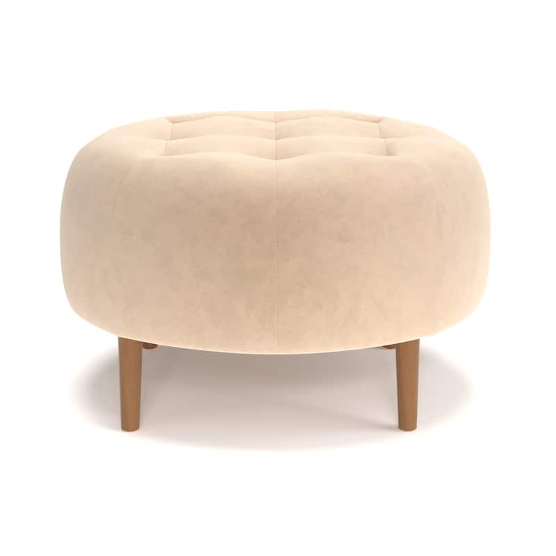 Bloomfield Round Velvet Ottoman