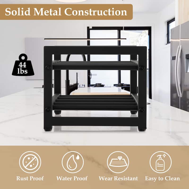 Gymax 8 Bottle Wine Rack 2 Tier Wine Display Storage Holder Countertop