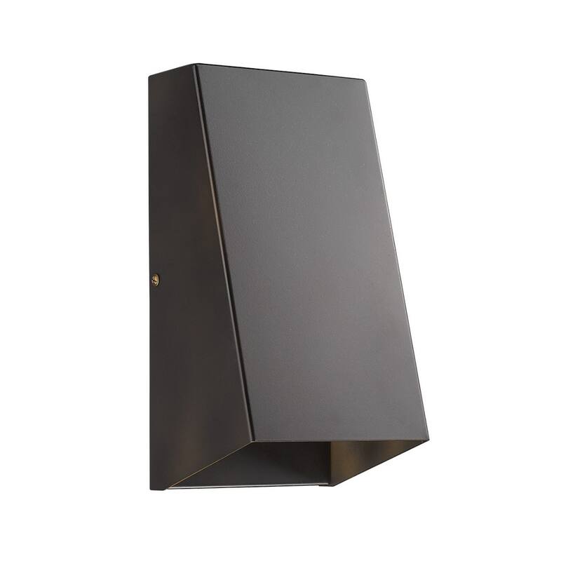 Decorative Antique Bronze Geometric Wall Sconce for Home Lighting - 4.25” x 5” x 9.75”