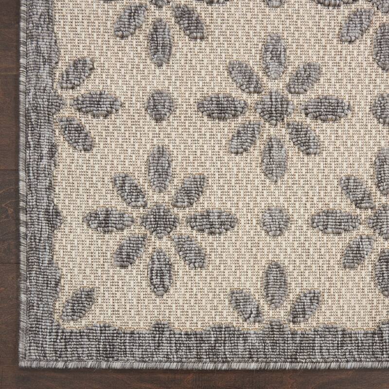 Nourison Palamos Modern Floral Hi Low Geometric Indoor Outdoor Area Rug