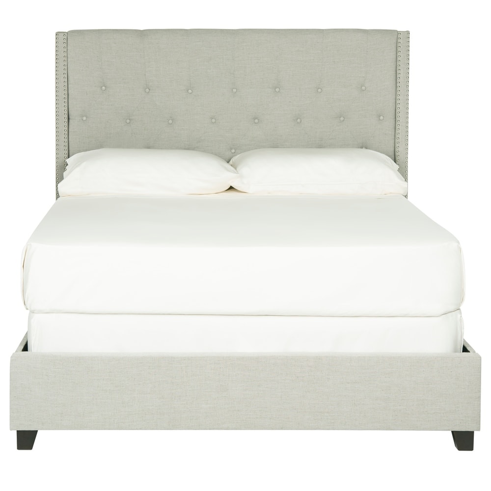 SAFAVIEH Suellen Upholstered Tufted Wingback Bed