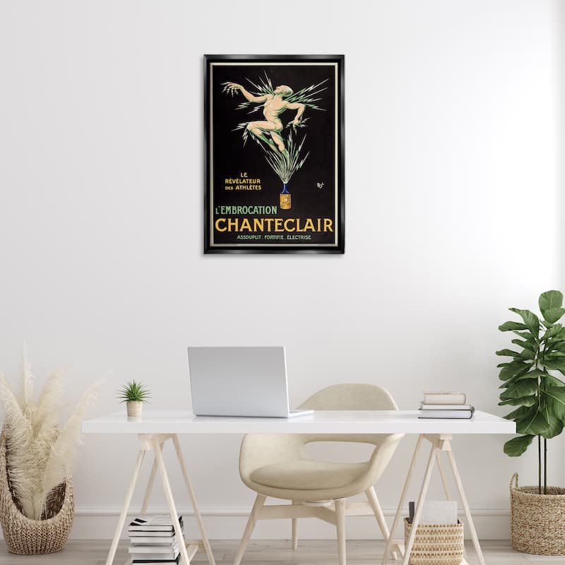 Stupell Vintage Chanteclair Wine Framed Floater Canvas Wall Art Design By Marcus Jules