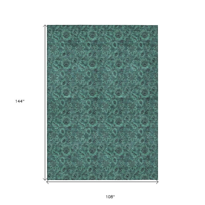 HomeRoots Floral Transitional Rectangle Outdoor Rug