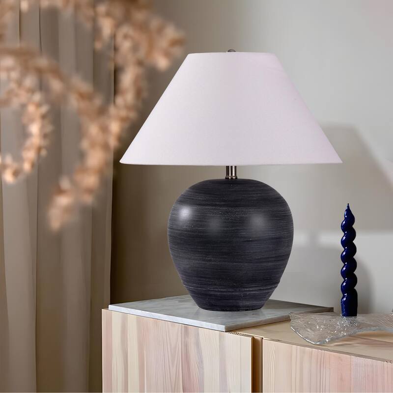 Global Accent Ceramic Table Lamp with Linen Shade