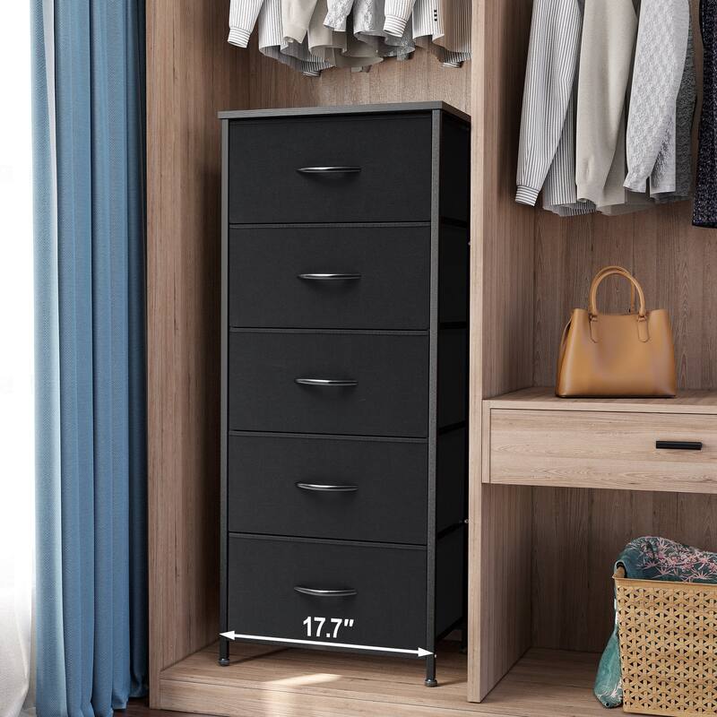 Crestlive Products Household 5-Drawer Vertical Dresser Storage Chest