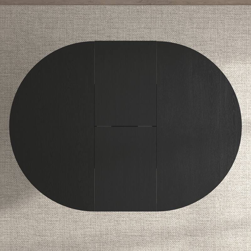 Modern Round Dining Table with Extendable Top and X Base for Family Dinners Small Spaces and Multi Scene Styling​