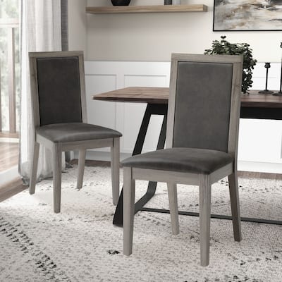 Wood Dining Chairs with Back Set of 2