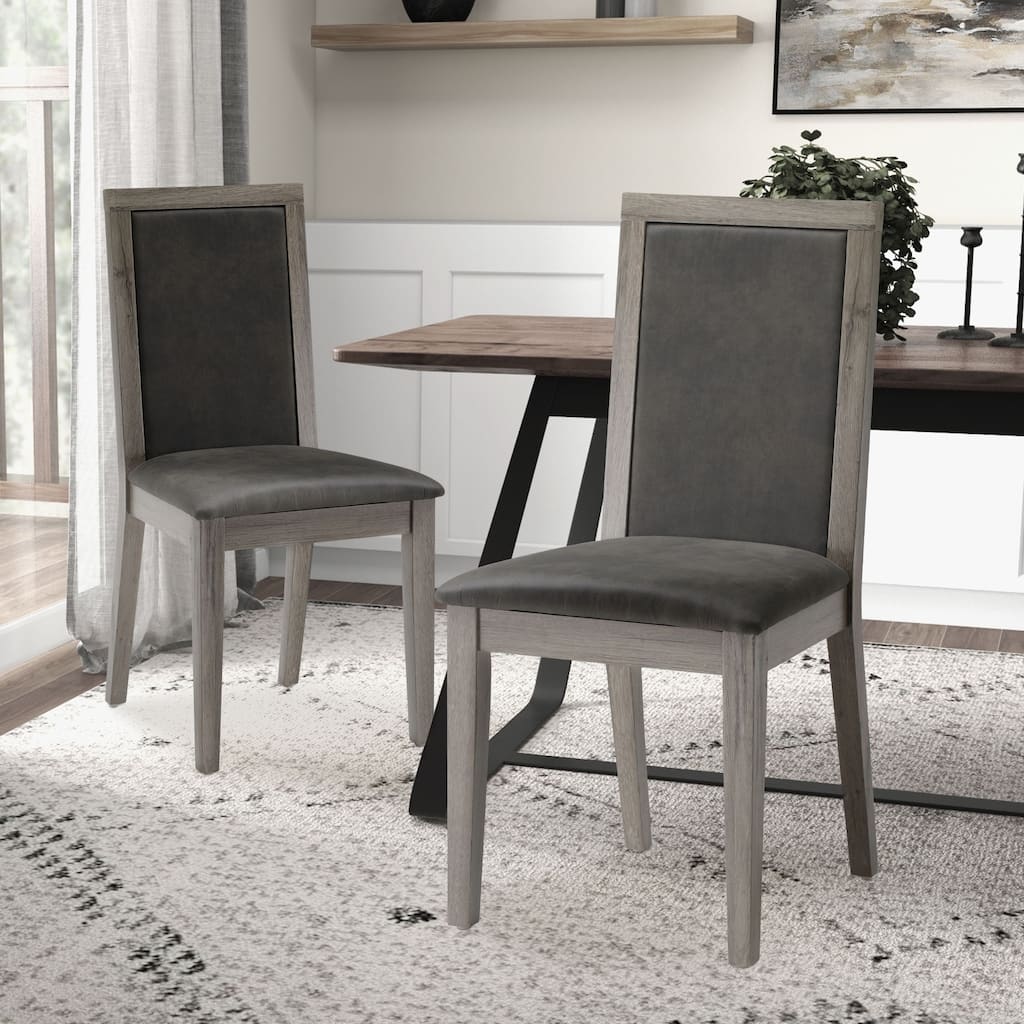 Wood Dining Chairs with Back Set of 2