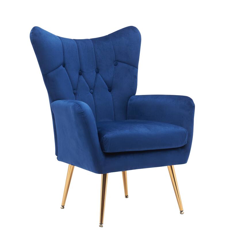 Mid Century Wingback Upholstered Accent Chair