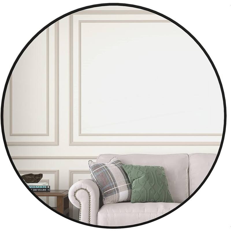 39 Inch Metal Framed Round Bathrrom Mirror for Wall