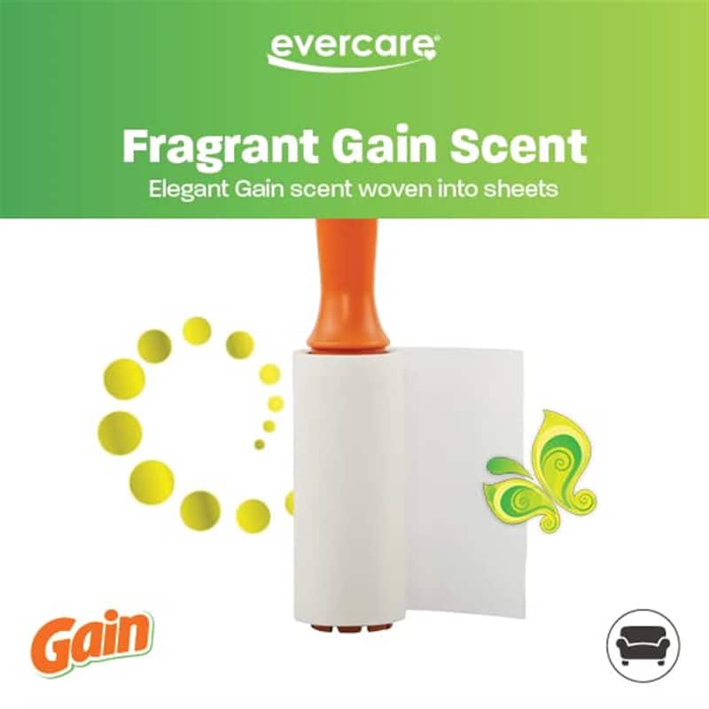 Evercare Gain Scented All Purpose Travel Lint Rollers 30 Sheets