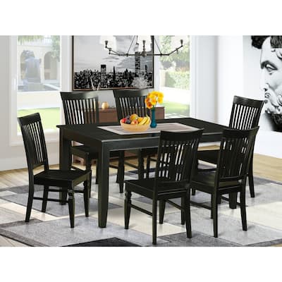7-Piece Dining Set - Rectangular Table & 6 Chairs - Modern Style & Comfort