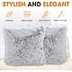 preview thumbnail 70 of 136, Cheer Collection Super Soft Shaggy Long Hair Throw Pillows Set of 2 Plush Accent Cushions