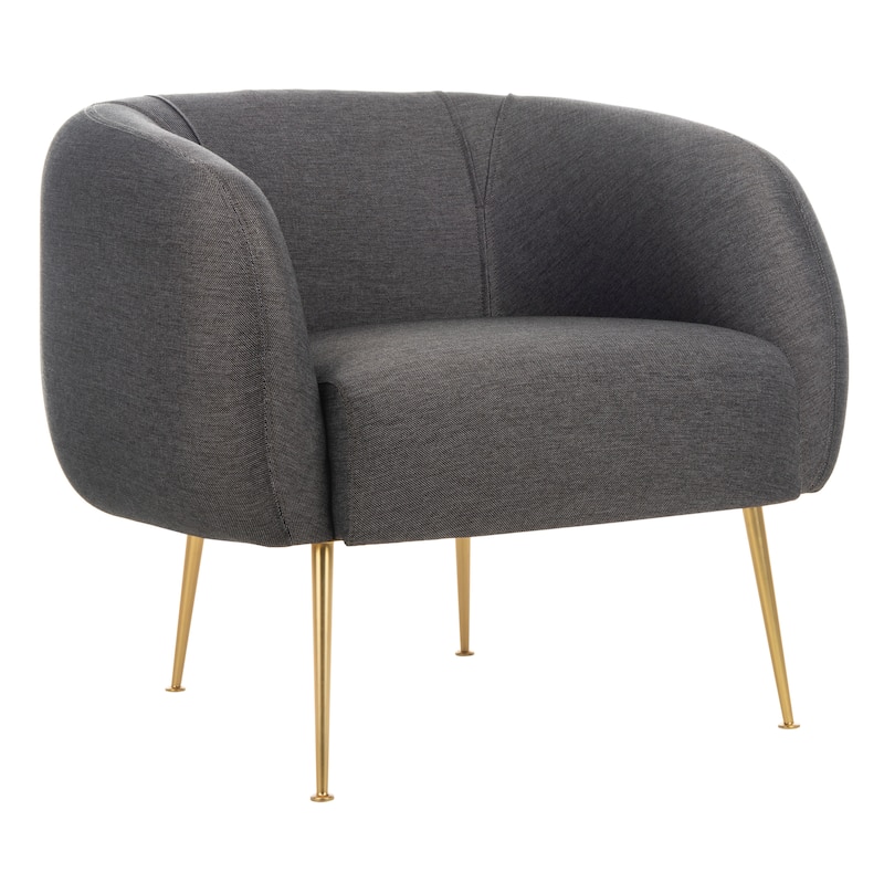 SAFAVIEH Couture Griseldis Stone Polyester Blend Accent Chair - 33" W x 30" D x 29" H - 33Wx30Dx29H