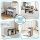preview thumbnail 6 of 9, Costway 3 PCS Kids Wooden Table & Chair Set Children Multipurpose - See Details