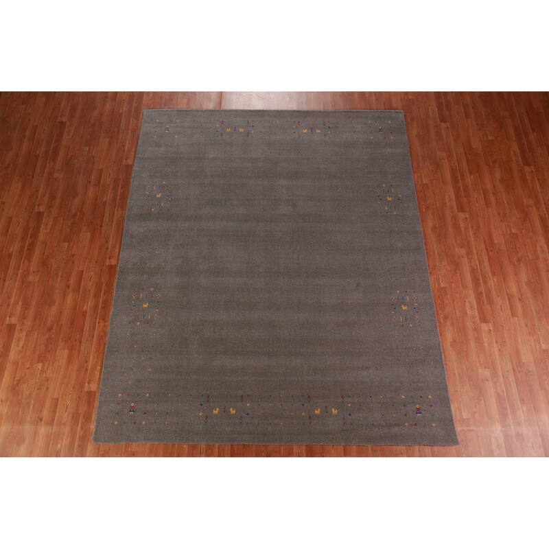 Tribal Gabbeh Indian Area Rug Handmade Bedroom Wool Carpet - 8'0" x 9'10"