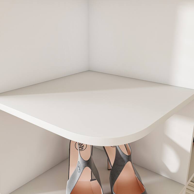 American Design 7-Tier Shoe Tower Spinning Storage Fits 28 Pairs of Shoes