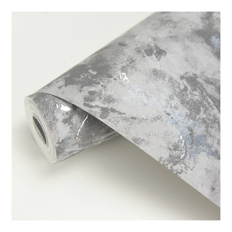 Brewster Titania Pewter Marble Texture Wallpaper - 27.5 x 396 x 0.025