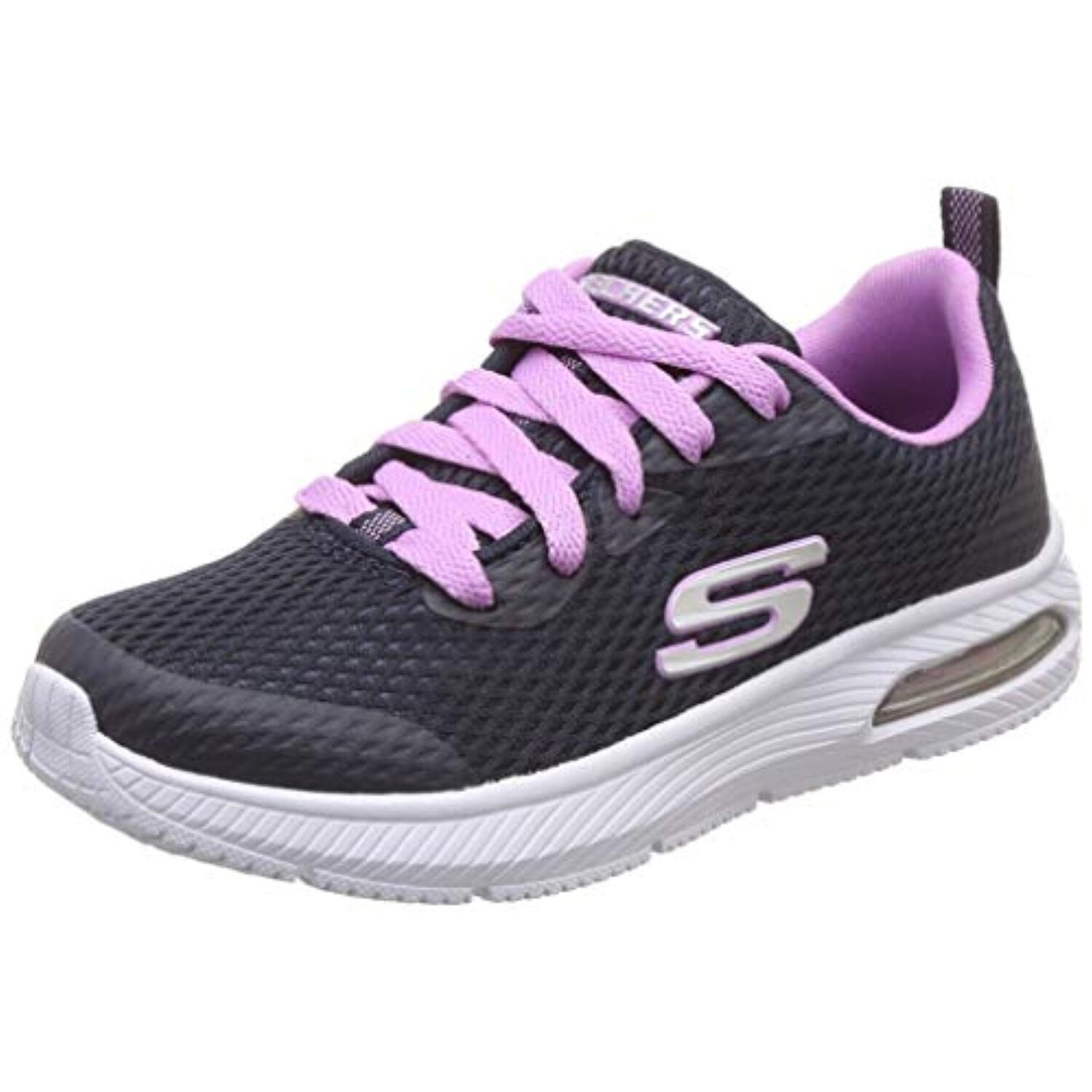 skechers navy and pink trainers