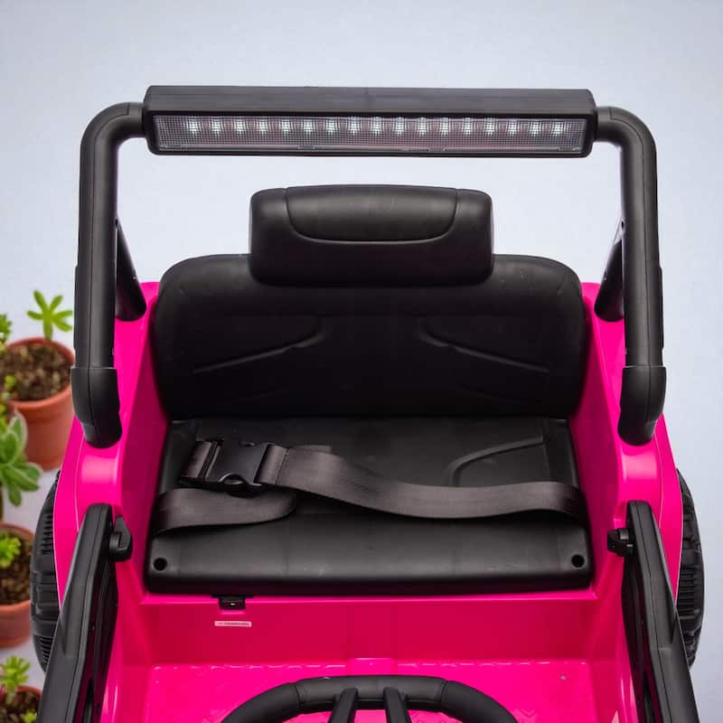 12V Kids Ride-On Electric Truck with Remote Control, 2WD, Four-Wheel Suspension, Bluetooth, MP3, LED Lights, for Ages 1-4
