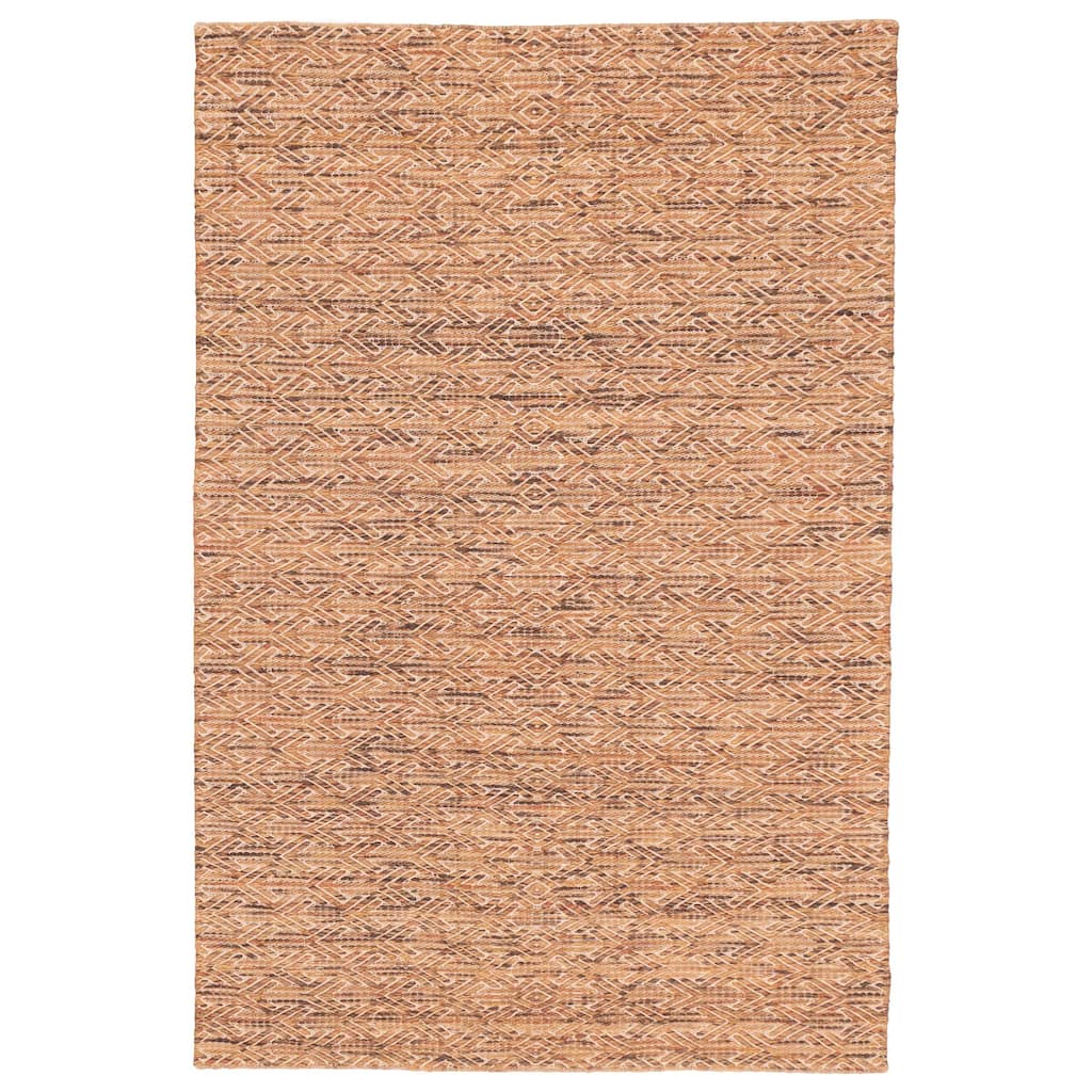 ECARPETGALLERY Braid weave Sienna Brown Wool Rug - 5'0 x 7'7