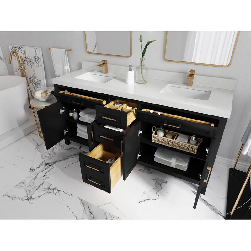 Willow Collections 72 in. W x 22 in. D Double Sink Bathroom Vanity with Countertop