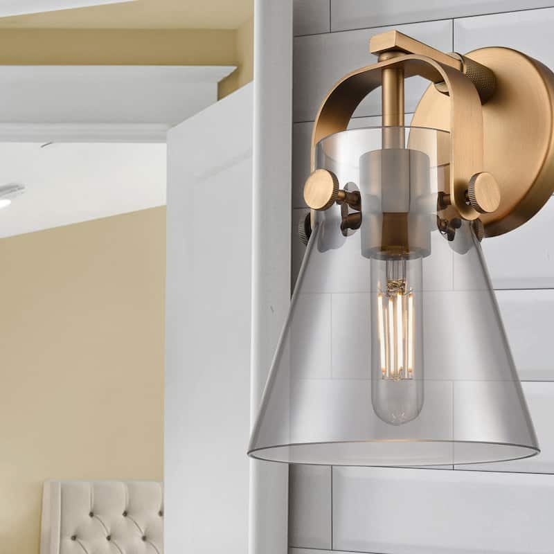 Innovations Lighting 423-1W-10-7 Pilaster II Cone Sconce Pilaster II