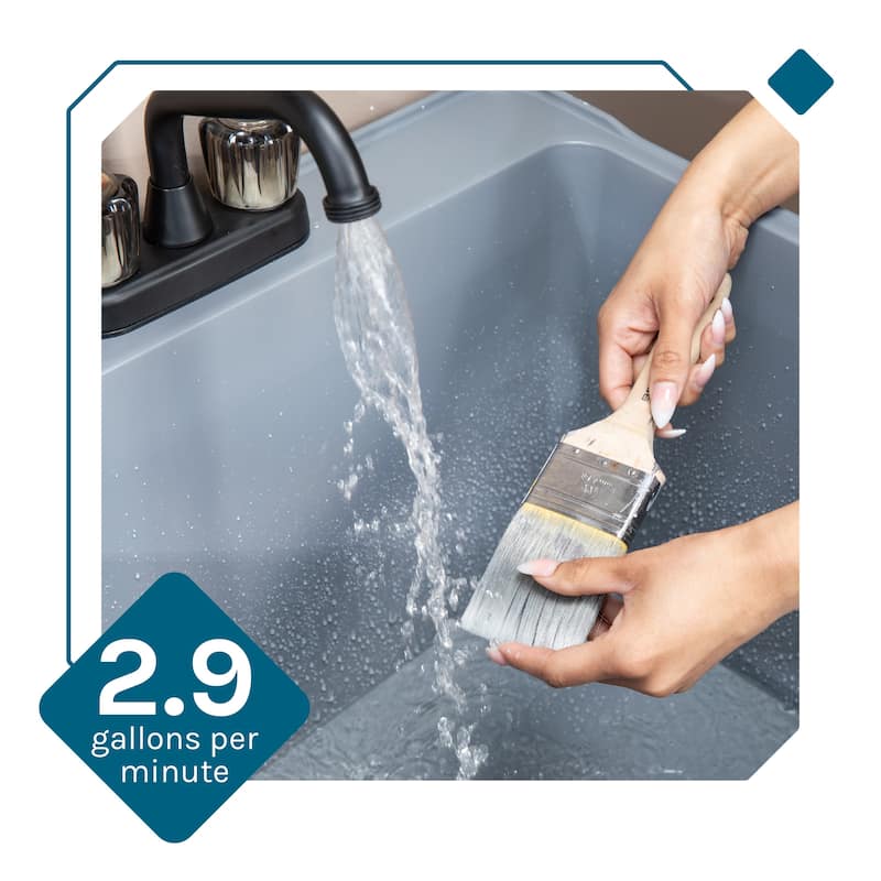TEHILA 21-Gallon Utility Sink 22.88 in. W with 2-Knob Faucet