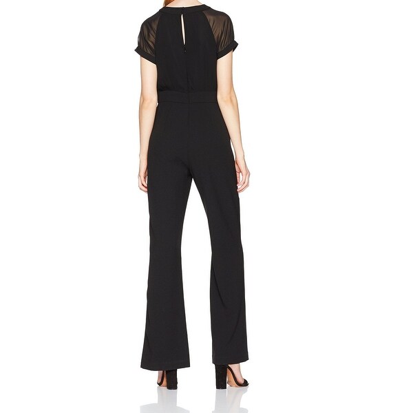 vince camuto tie waist crepe jumpsuit
