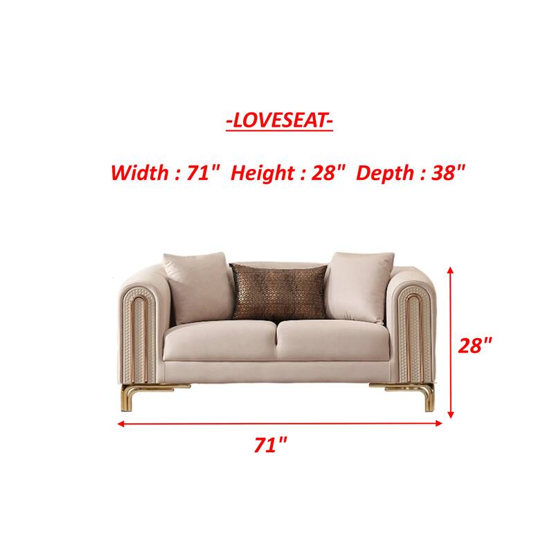 Ultra 2 Pieces Living Room Sets 1 Sofa 1 Love seat