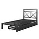preview thumbnail 5 of 7, Metal Platform Bed with 2 Drawers, Twin