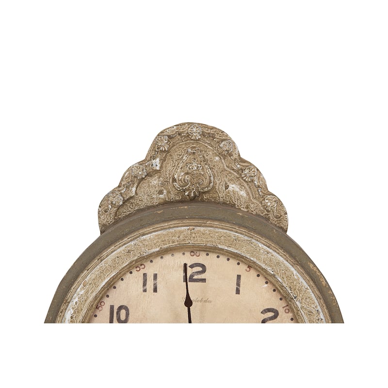 Decorative Reclaimed Wood Grandfather Style Wall Clock