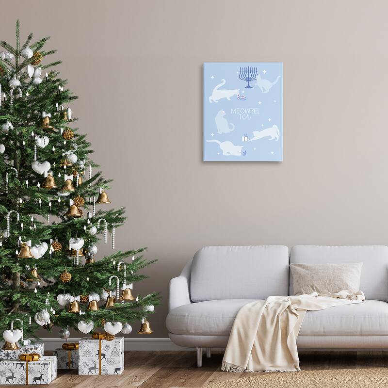 Stupell Meowzel Tov Seasonal Cats Canvas Wall Art Design By Lil' Rue