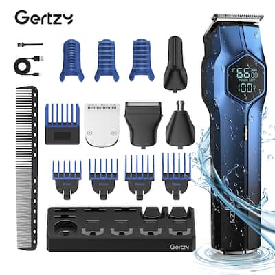 GERTZY Hair Clipper for Men, All in One Grooming Kit IPX7 Waterproof, Electric Beard Trimmer