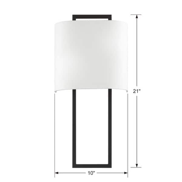 Fremont 2 Light Black Forged Wall Mount - 10'' W x 21'' H x 4'' D