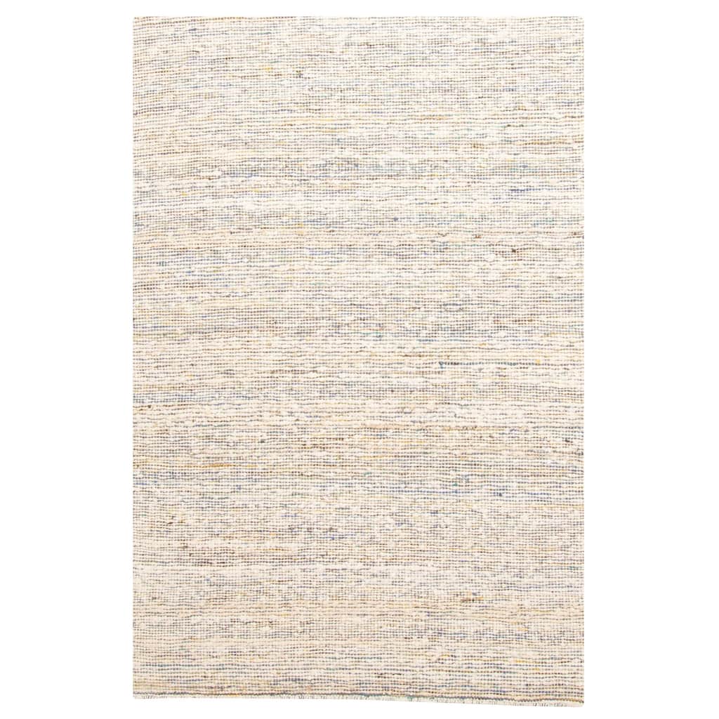 ECARPETGALLERY Braid weave Sienna Cream Wool Rug - 4'1 x 6'1