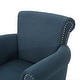 preview thumbnail 8 of 30, Brice Contemporary Scroll Arm Club Chair with Nailhead Trim by Christopher Knight Home