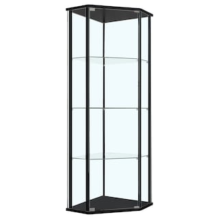 Zenobia 4-shelf Curio Cabinet Display Case Black