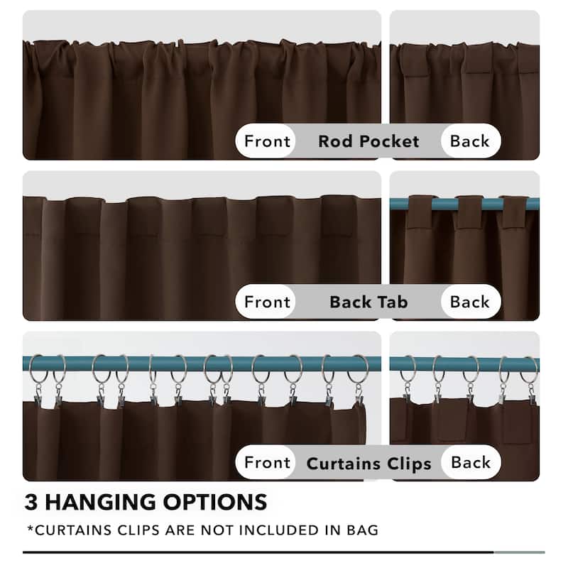 Deconovo Back Tab Blackout Curtains (2 Panel)