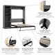 preview thumbnail 85 of 91, Pur Full Murphy Bed with Shelving Unit (84W) by Bestar